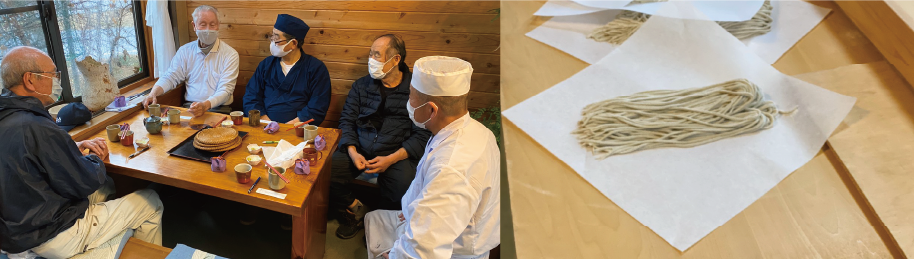 そば打ち風景